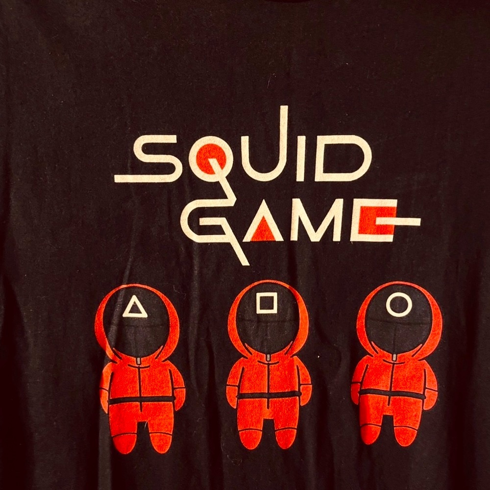 Squid Game tee size small.  Black.  Excellent condition.